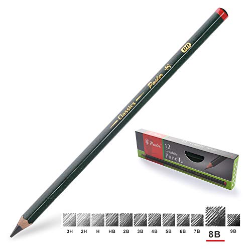 Pasler Professional Graphic Sketching Drawing Pencils 12 Count (8B) - style: 8B