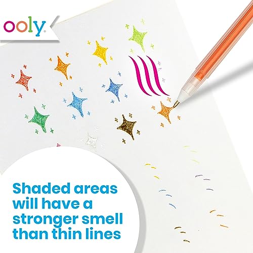 OOLY Yummy Yummy Scented Glitter Gel Pens, Set of 12, 1.00mm NIB | Ages 3+, Scented Glitter Pens for Kids and Adults, Fun for School, Planning, and Journaling, Great Gift Idea - style: Glitter Pens