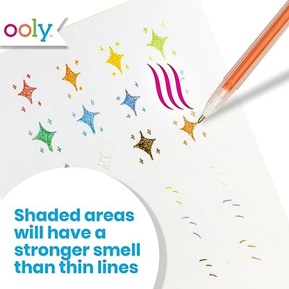 OOLY Yummy Yummy Scented Glitter Gel Pens, Set of 12, 1.00mm NIB | Ages 3+, Scented Glitter Pens for Kids and Adults, Fun for School, Planning, and Journaling, Great Gift Idea - style: Glitter Pens