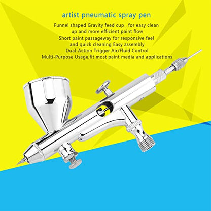 aqxreight 0 2MM Feed Action Airbrush Kit for Cake Decorating Makeup Nail Art Painting Cake Painti Action AirbrushAirbrush KitPainting AirbrushAir Brush Kitnail Airbrush Kitcake