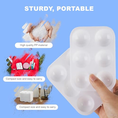 32 PCS Paint Tray Palette, White Plastic Paint Pallets