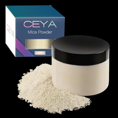 Ceya Mica Powder,5.3oz/150g Glittering Gold Pearlescent Effect Pigment Powder - color: B-Glittering Gold