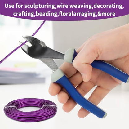 9 Gauge Aluminum Craft Wire, 52.5FT Bendable Armature Wire for Sculpting, Jewelry Making, DIY Crafting, Doll Making, Modelling, Bonsai Training(Purple) - color: Purple