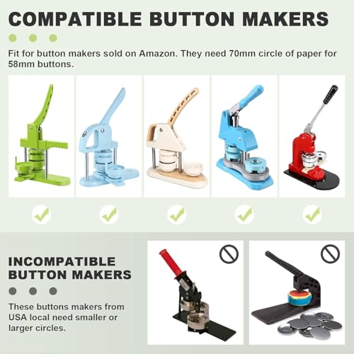 1.26" Button Paper Cutter Graphic Punch Die Cutter Button Cutter for 32mm Buttons, 1.732" Circle Cutter Punch 44mm Round Paper Cutter - size: for 32mm Buttons