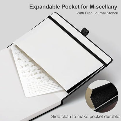 AHGXG Dotted Journal, 150 GSM Paper, 128 Pages, A5 (5.7'' X 8.3'') - color: Black, style: A5-Dotted-150G