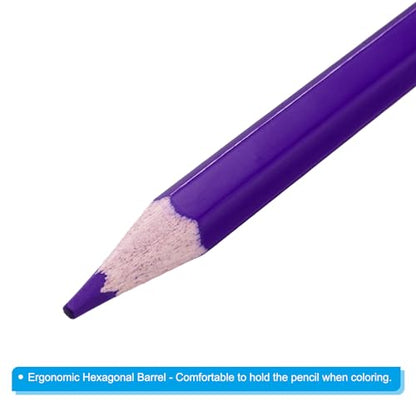 PATIKIL Watercolor Pencil, 12Pcs Water Soluble Pencils for Blending, Coloring, Sketch Drawing, Painting, Purple - color: Purple