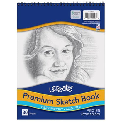 Pacon Art1st Artist's Sketch Pad, Unruled, 30 White 9 X 12 Sheets