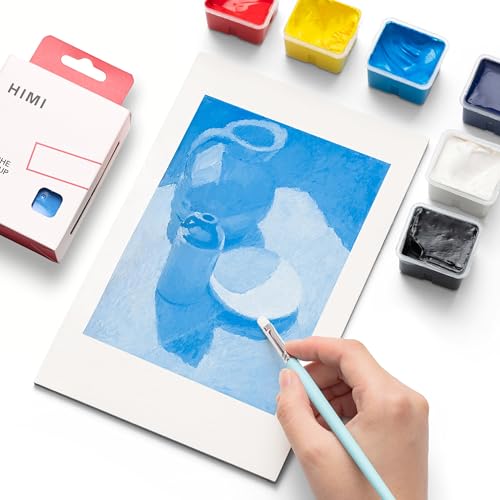 HIMI Gouache Paint Jelly Cup Refill, 4 Pack 30g, Single Color Paint for Artists & Hobby Painters, Unique Design In Jelly Cup Rich Pigment, Non Fading Art Supplies for Canvas and Paper Painting(WHITE) - color: WHITE