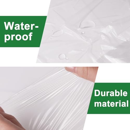 2-Pack 9x12 ft Painter Plastic Drop Cloths Sheet,Waterproof Anti-dust Cover, Disposable Tarp for Painting for Couch/Furniture Cover - size: 2pack