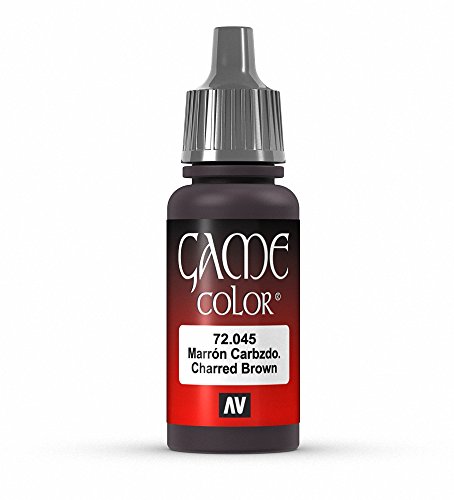 Vallejo Game Color Charred Brown Paint, 17ml - color: Charred Brown
