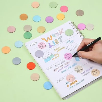 Mr. Pen- Round Transparent Sticky Notes, 1.1” Diameter, 14 Pads, 560 Sheets - color: Spring Meadow, size: 560 pcs