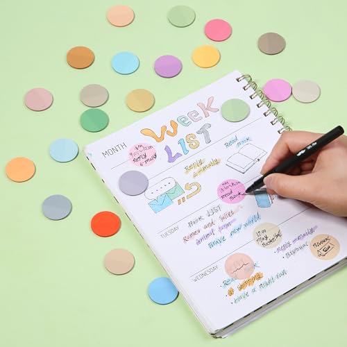 Mr. Pen- Round Transparent Sticky Notes, 1.1” Diameter, 14 Pads, 560 Sheets - color: Beach Joy, size: 560 pcs