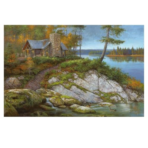 Ledgebay Paint by Numbers Kit for Adults, 16x20 Unframed Canvas - color: Away From It All, size: 16" x 20" Unframed