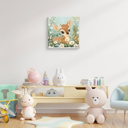 Aestalrcus Paint by Numbers Kit for Kids with Frame, Deer, 8x8 inch - color: style-1