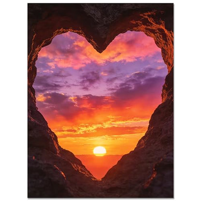 Muzagroo Art 5D Diamond Paintings Kits for Adults Round Full Drill Sunset Diamonds Art Kits for Beginners Diamond Art Paintings Gem Art Kits Diamond Dots Kits 30x40cm (Sunset) - color: Red Sunset