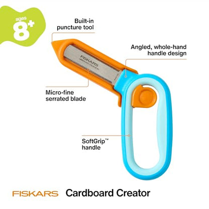 Fiskars 5" Kids Cardboard Creator, Safer Cardboard Cutting Tool - style: Cardboard Creator