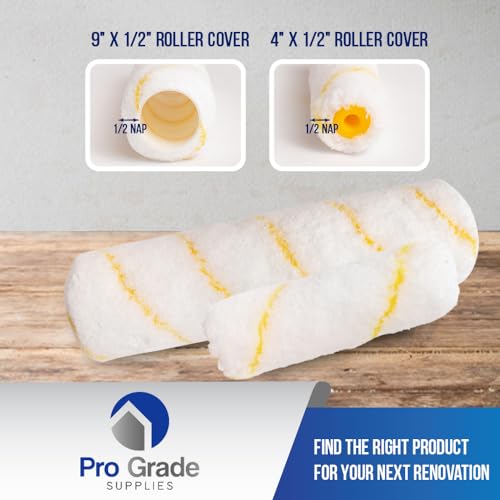 Pro Grade Paint Roller Kit, Brush & Roller,10 Piece Set, Wall Painting Naps for Professionals & Homeowners - All Paints & Stains, Washable, Reusable, Easy to Clean, Superior Absorbency. (Pack of 2) - size: 10 Piece Set (Pack of 2)