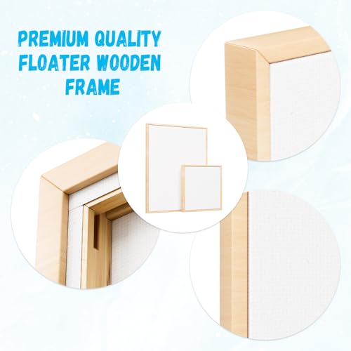 HANSILK 3pk 4 * 4/6 * 6/8 * 8 Inch Blank Framed Canvas Wall Art - Premium White Cotton Canvas Panel for DIY Painting, Custom Art, Home Decor - Ready to Hang, Pre-Stretched Wood Frame -3pcs - size: 4*4/6*6/8*8