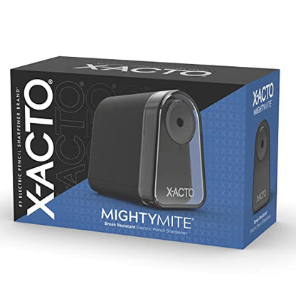 X-ACTO Pencil Sharpener, Mighty Mite Electric Sharpener, with Pencil Saver®, SafeStart® Motor, Black, 1 Count - Home, Office, School, Teacher Supplies (Pack of 3) - size: Pack of 3