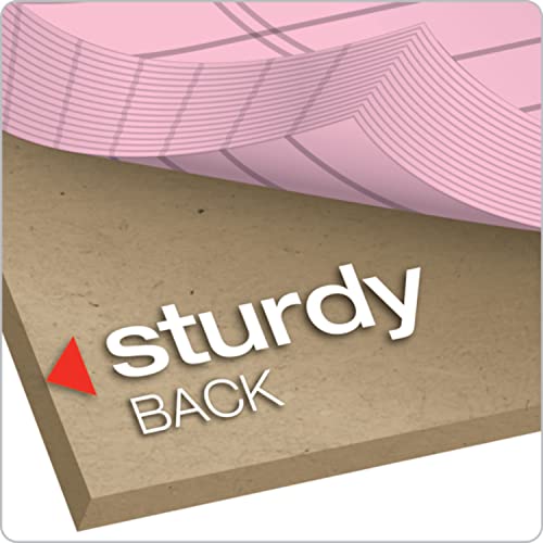 TOPS 5 x 8 Legal Pads, 6 Pack, Prism Brand, 2 Pink/2 Blue/2 Purple, Narrow Ruled, 50 Sheets Per Writing Pad, Made in USA (63016) - size: 5" x 8"
