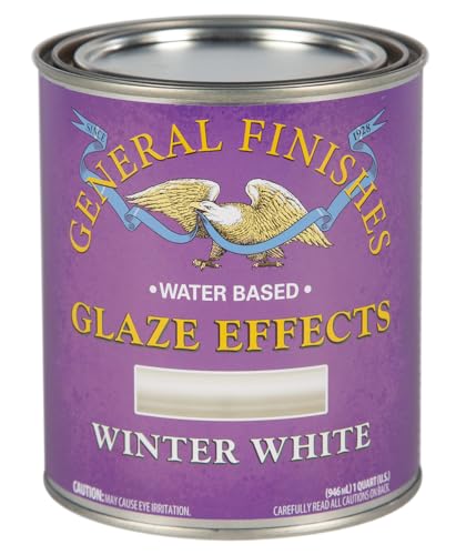 General Finishes Water Based Glaze Effects, 1 Quart, Winter White - color: Winter White, size: 32 Fl Oz (Pack of 1)