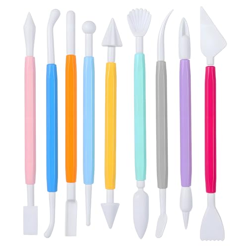 9 Pcs Air Dry Clay Tools Kit, Clay Sculpting Tools, Double-Ended Sculpting Tool for Kids & Adults Crafting & Styling