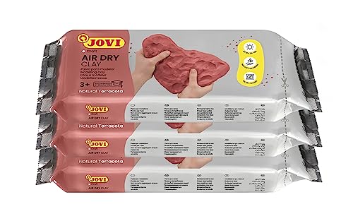 Jovi - Air Dry Clay, 3 x 1.1 lb, Terracotta Color, Total of 3.3 lb - color: Terracotta, size: 3.3 lb