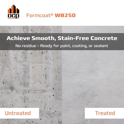 Formcoat WB250 Concrete Form Release Agent - Non-Staining Mold Release for Wooden, Plastic & Metal Molds – Solvent-Free Concrete Mold Release for Precast, Architectural & DIY Projects – 1 Gallon