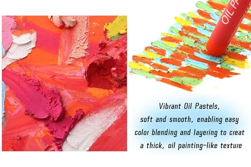 Soft Oil Pastels, 24 Pcs Vibrant Creamy White & Black Pastels Stick Crayons Replenish Art Supplies for Blending Painting Drawing Graffiti - color: white & Black