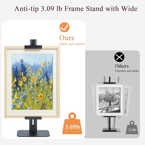24''Adjustable Metal Tabletop Easel, Picture Frame Stand - color: Black