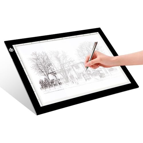 LitEnergy A4 LED Copy Board Light Tracing Box, Adjustable USB Power Artcraft LED Trace Light Pad for Tattoo Transferring, Drawing, Sketching, Animation, Stenciling, Diamond Art Painting Accessories - color: BLACK, size: 8.3" x 11.7"