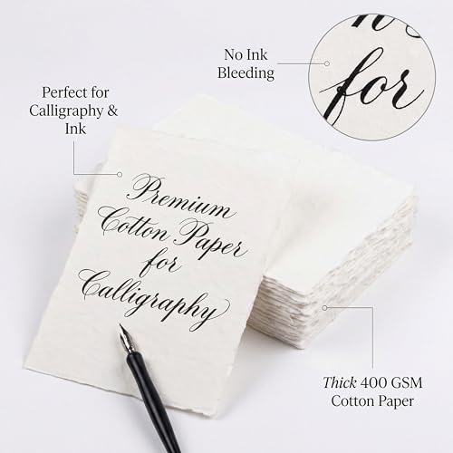 Leather Village Watercolor Paper 11.5''x7.5'', 400 GSM Cotton, 25 Sheets White - size: 11.5 inches X 7.5 inches