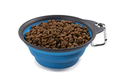 Dexas Pets Collapsible Travel Cup, Large/2 Cup Capacity, Pro Blue - color: Pro Blue, size: Large/2 Cup