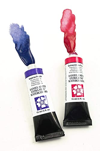 DANIEL SMITH Extra Fine™ Watercolor Paint, 15ml, Tube, Anthraquinoid Scarlet, 0.5 fl oz, (Pack of 1) - color: Anthraquinoid Scarlet