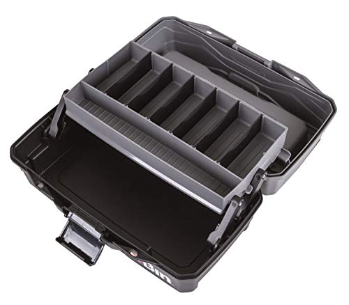 ArtBin 6891AG 1-Tray Art Supply Box, Portable Art & Craft Organizer with Lift-Up Tray, [1] Plastic Storage Case, Gray/Black - style: One Tray