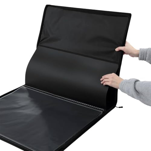 Picturesque Pro Presentation Case- Professional Art Portfolio Folder for Artwork up to 18x24- Zippered Case - Archival Storage Solution w/One Removable Spiral-Bound Refill Book of 20 Clear Sleeves - size: 18x24" w/ 1 Refill