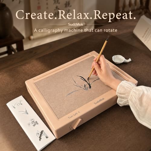 177 Inch Rotatable Water Writing Drawing Calligraphy Board | Inkless Zen Art Set for Practice, Mindfulness & Meditation, Ideal Relaxation Gift for All Ages, Includes Brushes & Tray