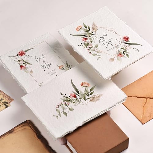 Leather Village Watercolor Paper 13''x9.5'', 400 GSM Cotton, 25 Sheets White - size: 13.5 inches X 9.5 inches