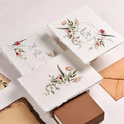 Leather Village Watercolor Paper 13''x9.5'', 400 GSM Cotton, 25 Sheets White - size: 13.5 inches X 9.5 inches