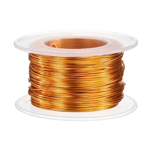 HARFINGTON 20 Gauge Aluminum Craft Wire 0.8mm 98.5ft Flexible Bendable Anodized Metal Jewelry Sculpting Wire for Jewelry Making Modelling Craft DIY, Gold Tone - color: Gold Tone, size: 30M x 0.8mm