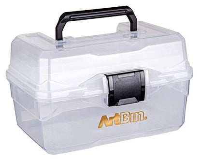 ArtBin 6890AG Small Project Box, Portable Art & Craft Organizer with Lift-Out Tray, [1] Plastic Storage Case, Clear | Lift-Out Tray, 9 x 5.75 x 5.5 Inches, Carry Handle, Secure Latches, Portable Craft Storage, Clear - size: Small