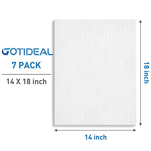GOTIDEAL Stretched Canvases for Painting, 14x18 Inch Set of 7, Primed White | 100% Cotton Blank Art Canvas Boards for Painting for Acrylic Pouring, Oil Paint Dry & Wet Art Media - color: White, size: 14"x18"