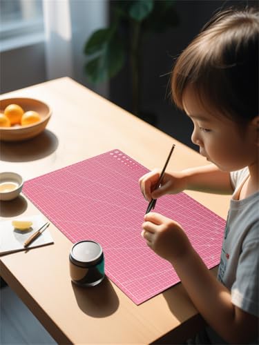 New A3 Double Side Craft Cutting Mat Cutting Board Sewing Pad Artist Carving Tools Handmade Crafts DIY Props (Pink) - color: Pink