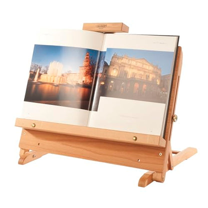 Mabef M/34 Table Easel, Oiled Beech-Wood Tabletop Easel Adjustable Canvas Angle from Vertical to Horizontal Max Load 5 kg/Canvas Height Up to 54 cm – Made in Italy - style: Lectern
