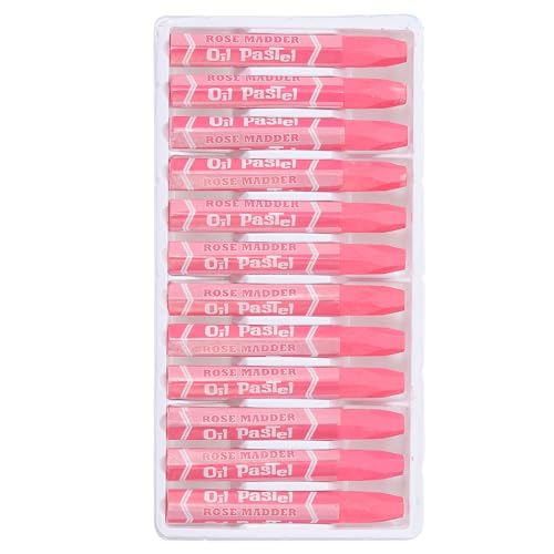 PATIKIL Rose Red Oil Pastels, 48Pcs Soft Oil Crayons Pastels Stick Vibrant and Creamy Art Supplies Bulk for Artists Beginners Art Painting Drawing Blending Graffiti Gallery - color: Rose Red