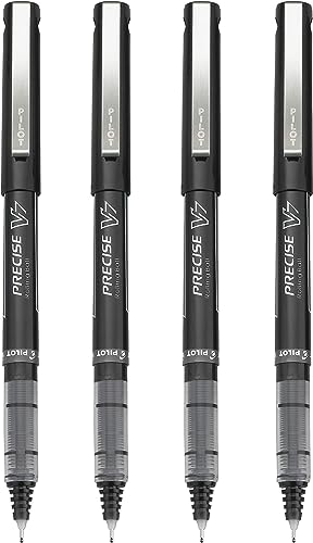 PILOT, Precise V7, Fine Point 0.7 mm, Black Ink Pens, Pack of 4 - size: 4 Count (Pack of 1), style: V7 Stick