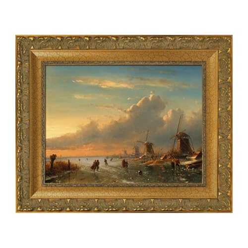 Antique French Painting Frame for 24x30 Stretched Canvas,Gold | Easy DIY Assembly,2.8" Face Width,No Glass & Back,Heavy Ornate Frame for Landscape Family Animal Memorial Portraits Decor - color: Gold-DIY, size: 24x30"