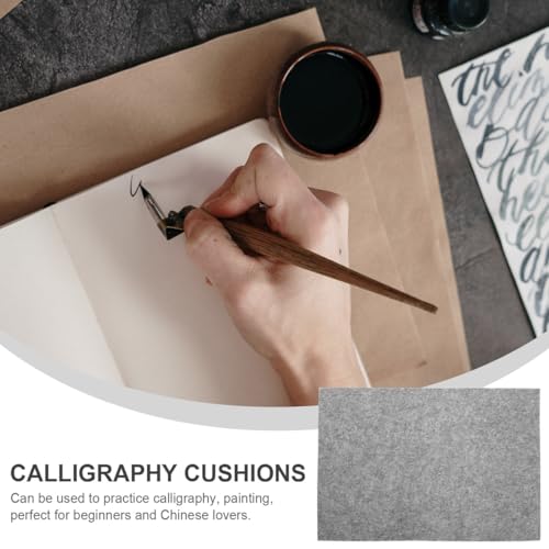 Uonlytech Chinese Calligraphy Felt Mat 23.62 X 15.74 in Student Writing Mat for Rice Paper Watercolor and Drawing Portable Desk Pad for Painting Practice