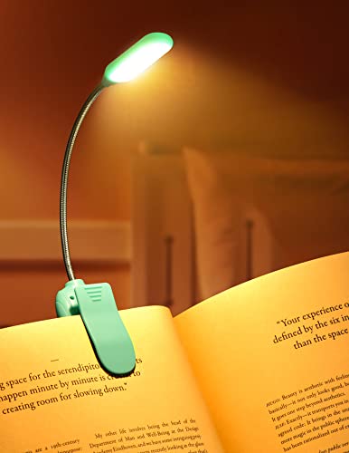 Monotremp Rechargeable Book Lights for Reading at Night, Clip-On 3 Colors - color: Turquoise