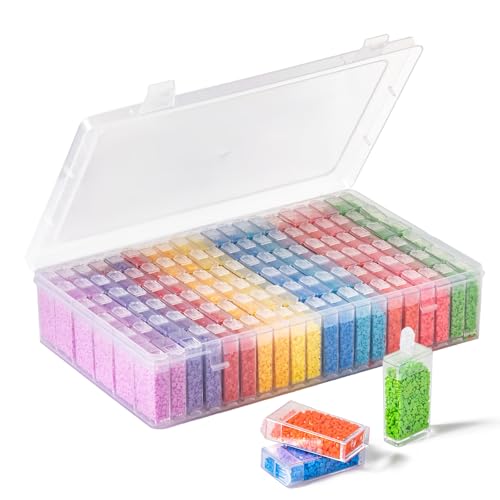 Diamond Painting Storage Containers with Lids - 120PCS Portable Transparent Plastic Set, Perfect for Diamond Art Storage, Diamond Art Supplies, Diamond Art Accessories & Diamond Art Kits for Beginners - color: 120